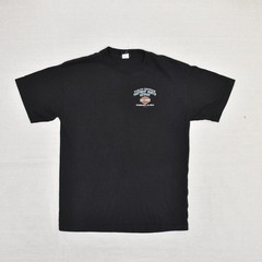 Harley Davidson Men’s T Shirt Santa Claus Cotton Black Size M Fairbanks Alaska