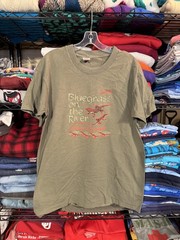 Vintage Fruit Of The Loom Shirt Mens Large Green Bluegrass On The River Tee
