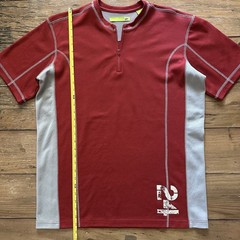 Vtg Mountain Dew Shirt 1/4 Zip Jersey Red Y2K Promo 24 Pack Medium Retro