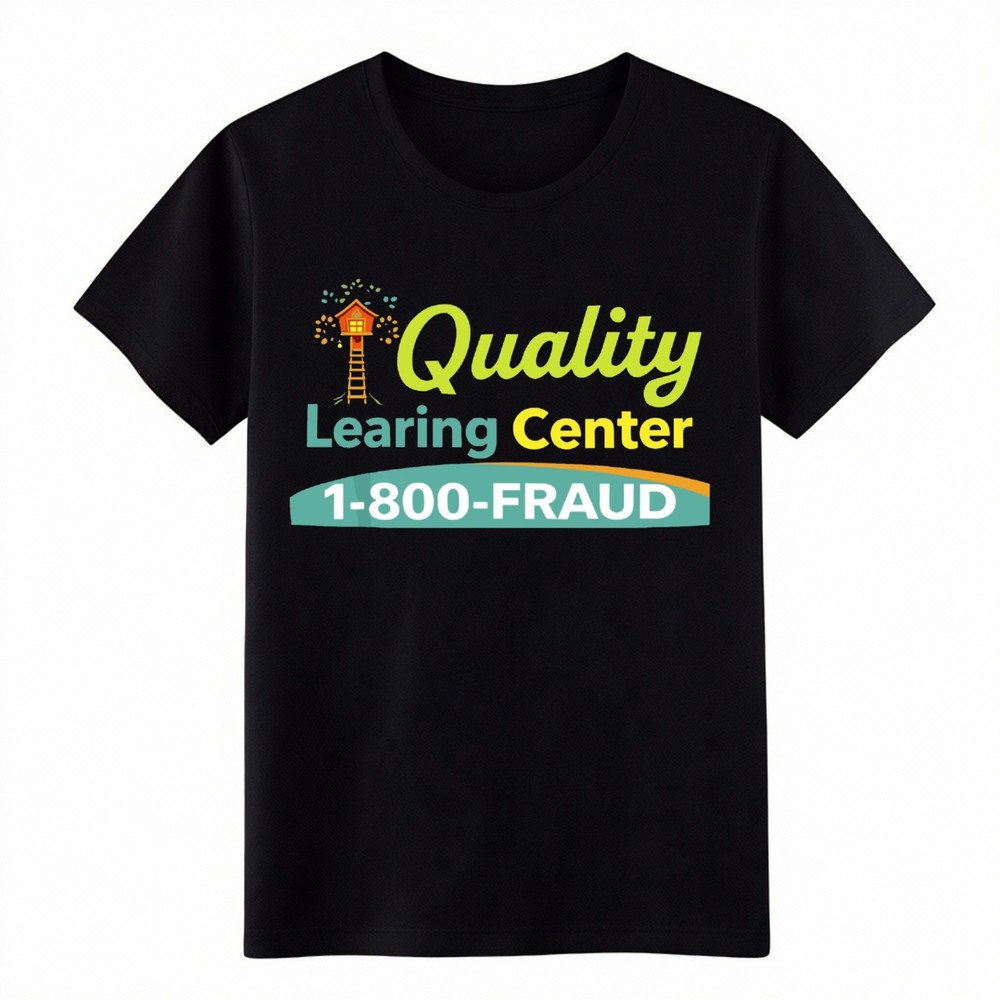 Unisex Casual Quality Learing Center 1-800-FRAUD T-Shirt Funny Meme Graphic Tee