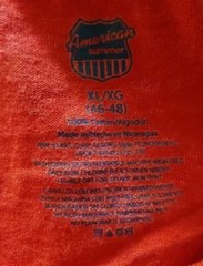 American Summer Graphic Tee Mens XL Red Short Sleeve Cotton Flag Truck Dog