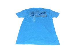 marsh wear Men’s T Shirt Light Blue Tight Lines Graphic Fishing Small New! Tags