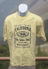 California The Golden State Of Mind West Coast Vintage Yellow T Shirt Size XL