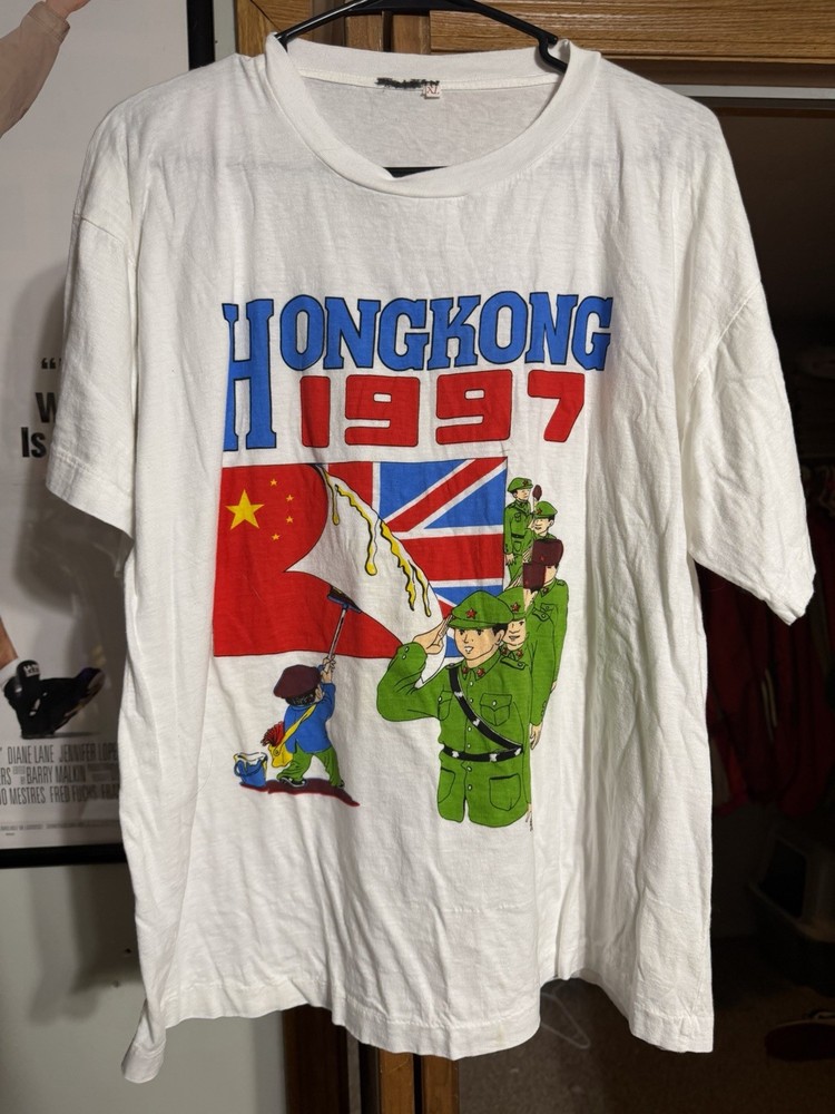Vintage 90s Hong Kong Independence Shirt Men’s Xl 1997 British Military Tee