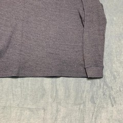 Lee Thermal Shirt Mens Large Charcoal Gray Waffle Knit Regular Fit Side Slit