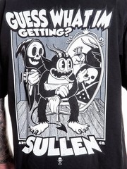 Sullen Men’s Guess What Short Sleeve Standard T-shirt Cartoon Tattoo Style Tee