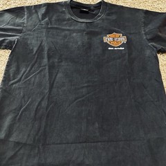 Harley Davidson Pattaya Thailand Biker Motorcycle Black Graphic T-Shirt Large
