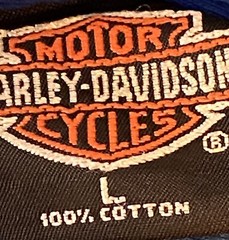 Vintage Harley Davidson Shirt Size Large Blue Tie Dye. Willimantic, CT.
