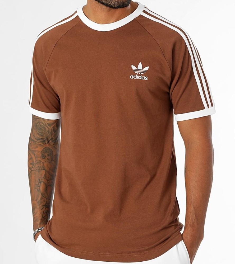 NEW MENS ADIDAS ORIGINALS 3-STRIPES CALIFORNIA TEE SHIRT ~SIZE LARGE IZ307