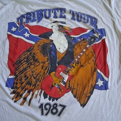 80s LYNYRD SKYNYRD Tribute Tour T Shirt Sz L Made In Usa White Color Cotton