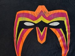 Vintage Y2K Ultimate Warrior Mask WWE WWF Legends Authentic On GILDAN TAG ,SZ 3X