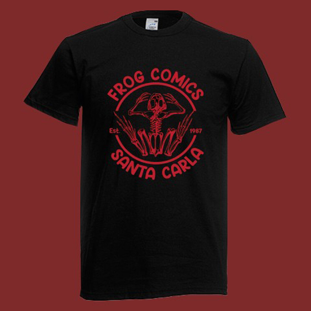 Frog Comic Santa Carla Men’s Black T-Shirt Size S-5XL