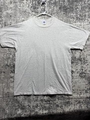 Vintage Russell Athletic Blank T Shirt Men’s Size Large Gray USA Made 90s