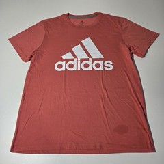 Adidas Shirt Mens Large Orange Short Sleeve Go To Performance Tee Active