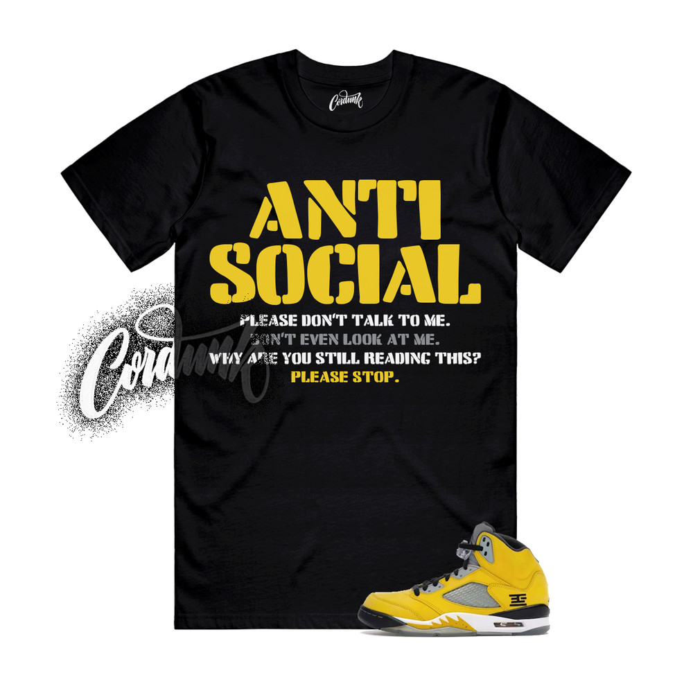5 Tokyo Yellow Black White T Shirt Match AS