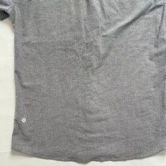 Lululemon Shirt Mens sz S Gray Short Sleeve Button Up Business Casual Preppy