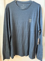 NEW! Free Fly Low Tide Long Sleeve Tee Shirt Men’s Size Large Fishing T Shirt