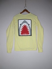 ComfortWash by Hanes Mens Cape Cod Crew Neck T-Shirt Long Sleeve Size S Yellow