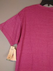NWT MV Sport Green Recycleed Short Sleeve T Shirt Red Large Organic Cotton Blend