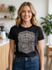 Cesky Krumlov Czech Republic Graphic T-Shirt Unisex Travel Tee