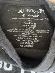 Jujutsu Kaisen Men’s Shirt Short Sleeve Graphic Tee Size XL 46/48 Black
