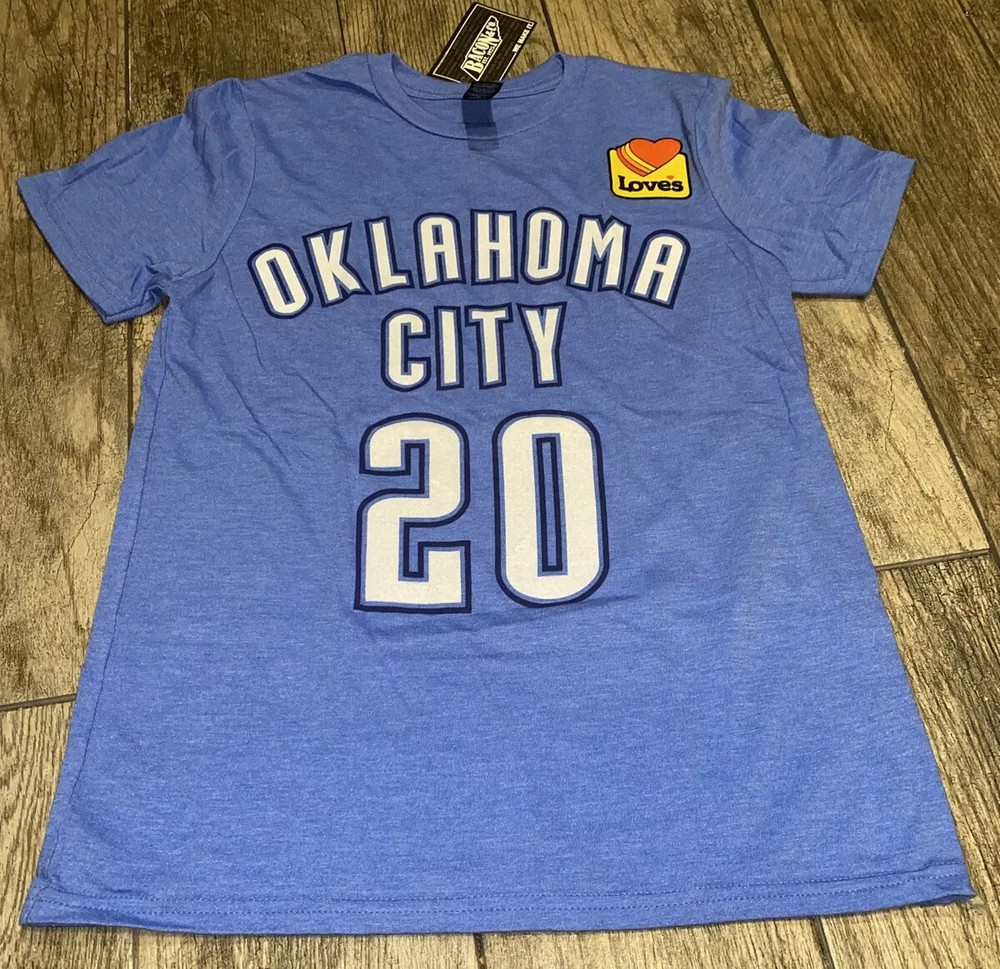 District Made NBA Oklahoma City OKC Thunder Heather Blue T Shirt Youth Medium