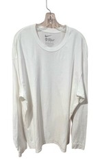 Nike Tee Shirt MXXL White Long Sleeves 100% Cotton Machine Wash