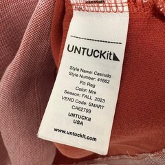 UNTUCKit Henley Shirt Mens Small Red Cascudo Long Sleeve Casual Knit Top