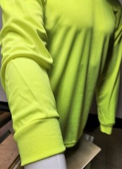 Hi Visibility Long Sleeve Safety Hoodie Shirt , Quick Dry Polyester Birdeye mesh