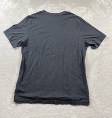 The Nike Tee Men L Black Red Swoosh Breathable Stretchy 100% Cotton Blend Tee