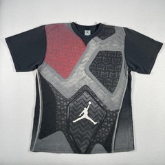 Vintage Michael Jordan Shirt Mens XL Black Shoe Sole Jumpman All Over Nike Y2K