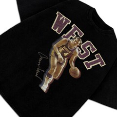 Jerry West Tribute T-Shirt The Logo Basketball Custom Fan Made Art Vintage Tee
