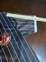 Rolling Stones Baseball Jersey Shirt Small S Black Pinstripe Tongue Logo Band