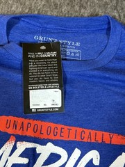 Brand New Grunt Style Men’s T Shirt Size XL Blue – Unapologetically American