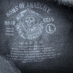 Sons of Anarchy Shirt Mens Large Black SAMCRO Reaper American Flag Graphic Tee