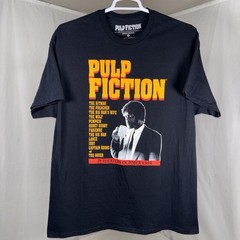 Pulp Fiction T- Shirt Men’s XL Movie Promo Graphic Print Black Short Sleeve Tee