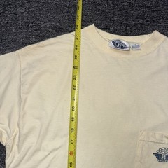 Vintage 90s Dockers By Levi’s Beige Cotton Casual Pocket T-Shirt Mens Sz M