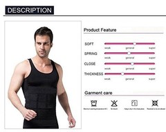 US Men Shaper Vest Full Body Slimming Tummy Underwear Shapewear Beer Belly Shirt