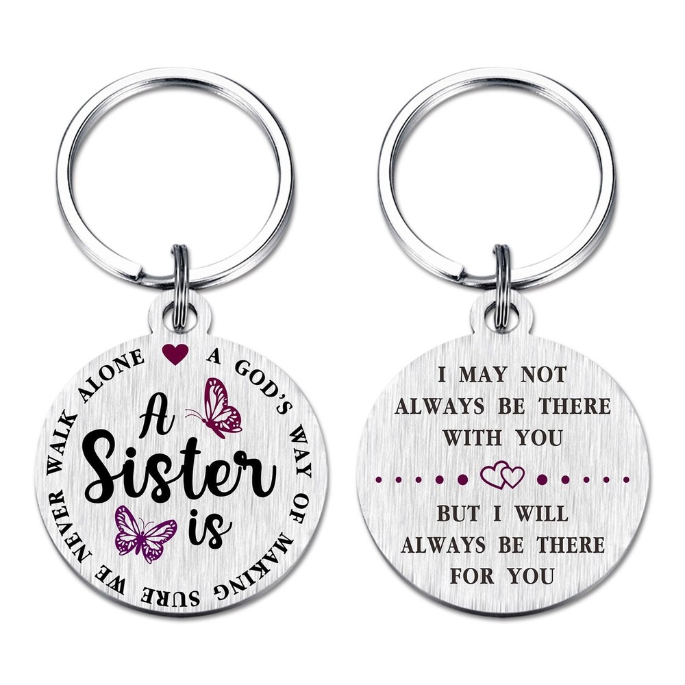 Sister Keychain Gift Mother’s Day Birthday Graduation Christmas Keepsake