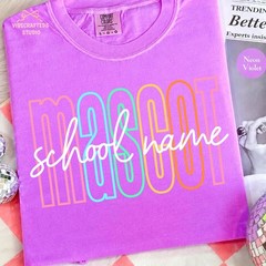 Custom Mascot School Name Shirt Personalized School Spirit Unisex Teacher Gift