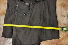 First Aid To The Injured Avantgarde Black Linen Button Up Wrap Shirt Sz 3 Med