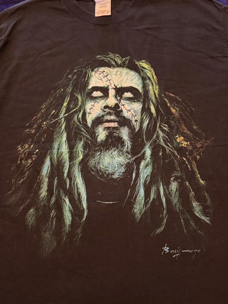 Vintage 2004 Rob Zombie T Shirt Size Large White Zombie Demonoid Tennessee River