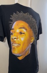 Black Headgear Classics NBA Youngboy Graphic T-Shirt Size L
