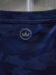 Peter Millar Men Navy Blue Camo UPF 50+ T-Shirt SZ L Activewear Stretch