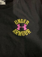 RARE Under Armour UA Size Large Pink Skull Arrows Men’s T-shirt Black