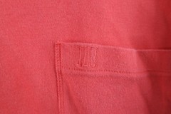 Vintage 90s IOU Mens Medium Blank Baggy Fit Short Sleeve Pocket T-Shirt Salmon