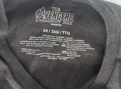 Marvel Avengers Infinity War Men’s 2X Black Graphic Logo Crew Neck T-Shirt