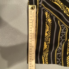 Stretch Drill Clothing Animal Print Mens Dress Shirt Black Yellow Grey Size M