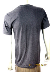 BELLA+CANVAS SZ M Poly/Cotton/Rayon Men’s Charcoal LOGO T- Shirt Blouse