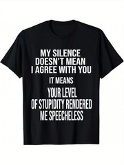 1 Funny satire quote t-shirt round neck t-shirt unisex casual wear shirt Summer↗
